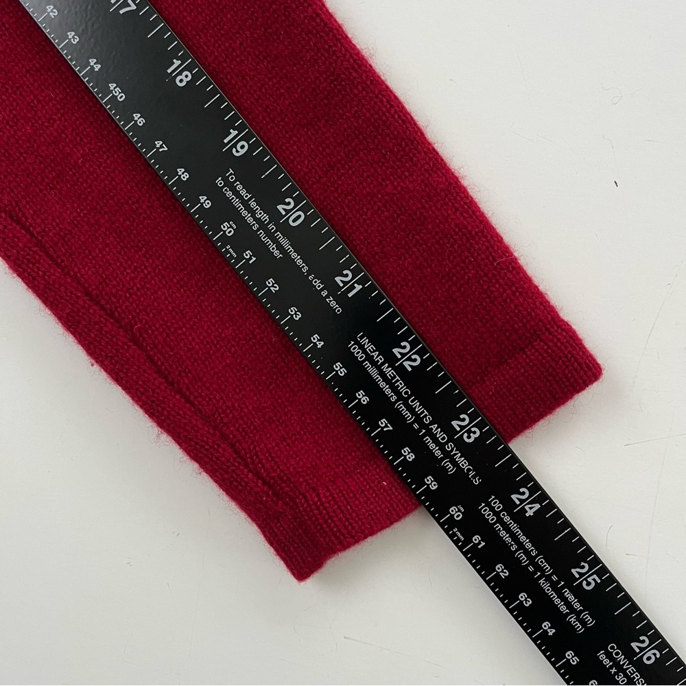 Daniel Bishop 100% Cashmere Full-Zip Hoodie Sweater Sz M Red Cozy Luxury Preppy - Picture 7 of 9